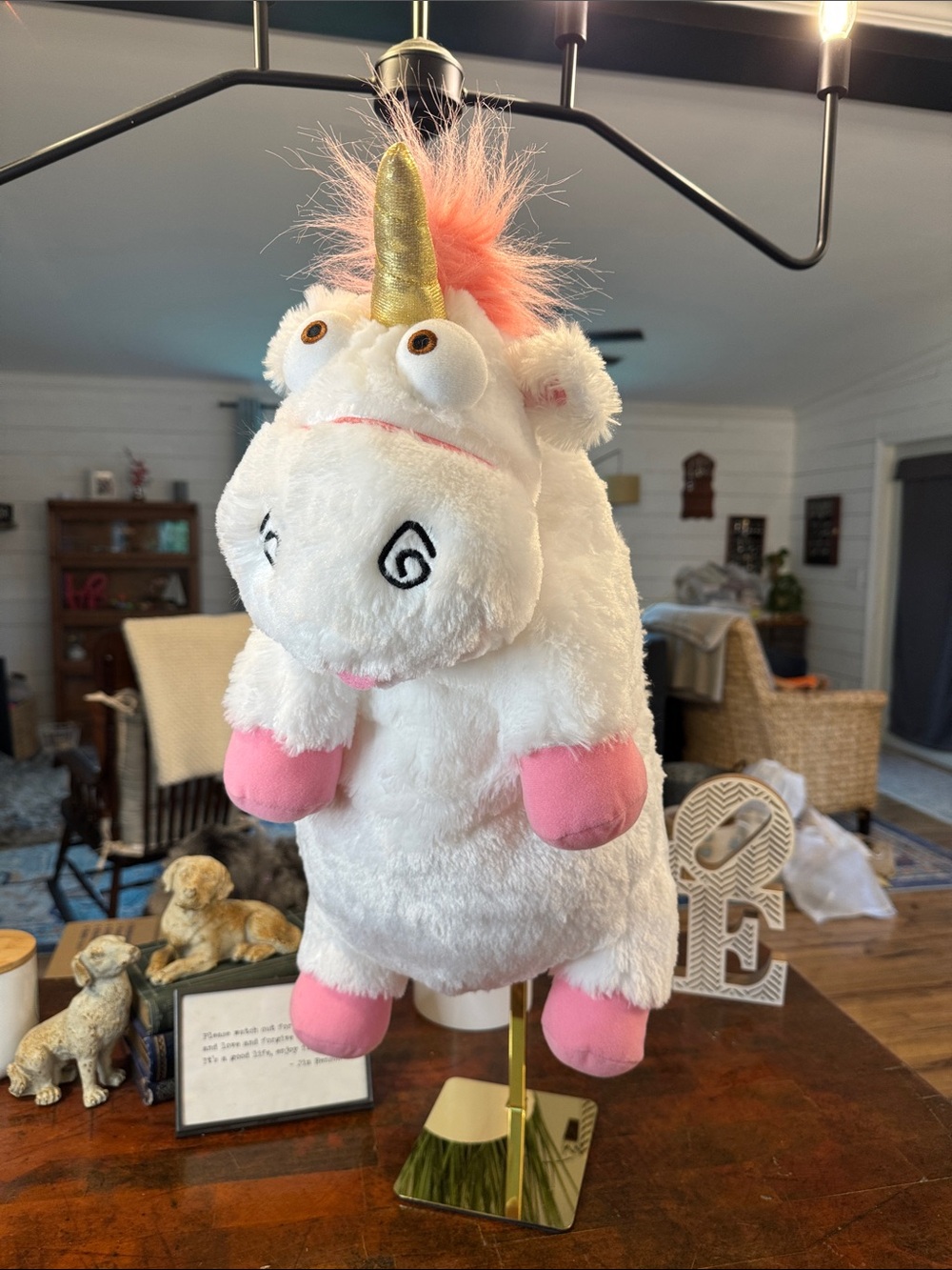 Plush White and Pink Unicorn Backpack Bag for Kids